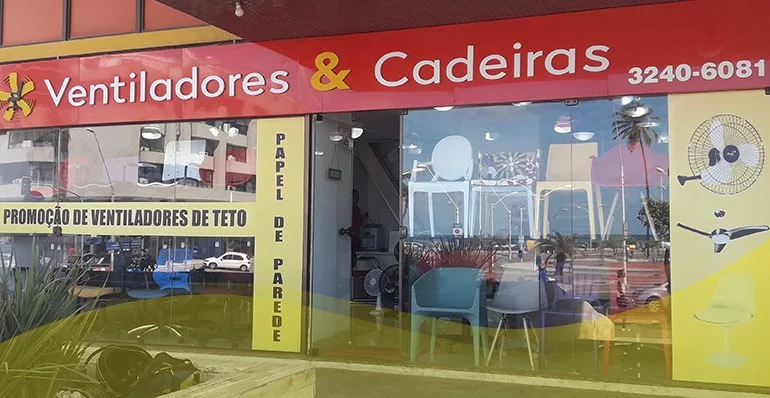 Fachada da Ventiladores e Cadeiras