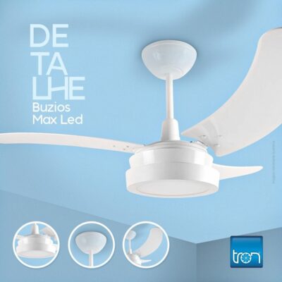 tron buzios led branco